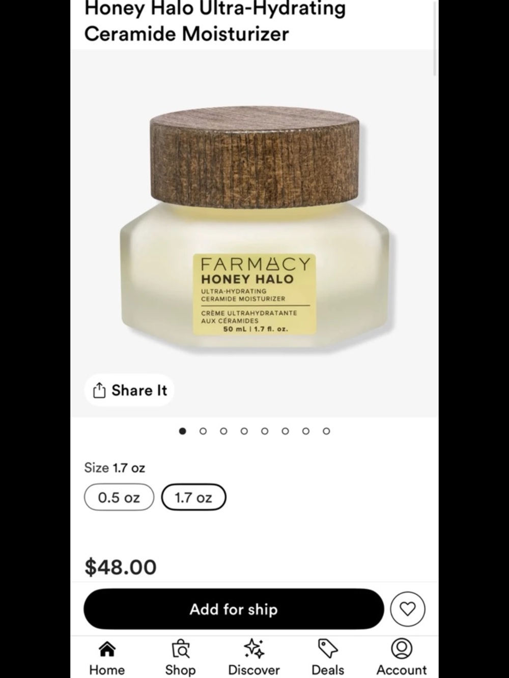New Farmacy Honey Halo Ultra-Hydrating Ceramide Moisturizer